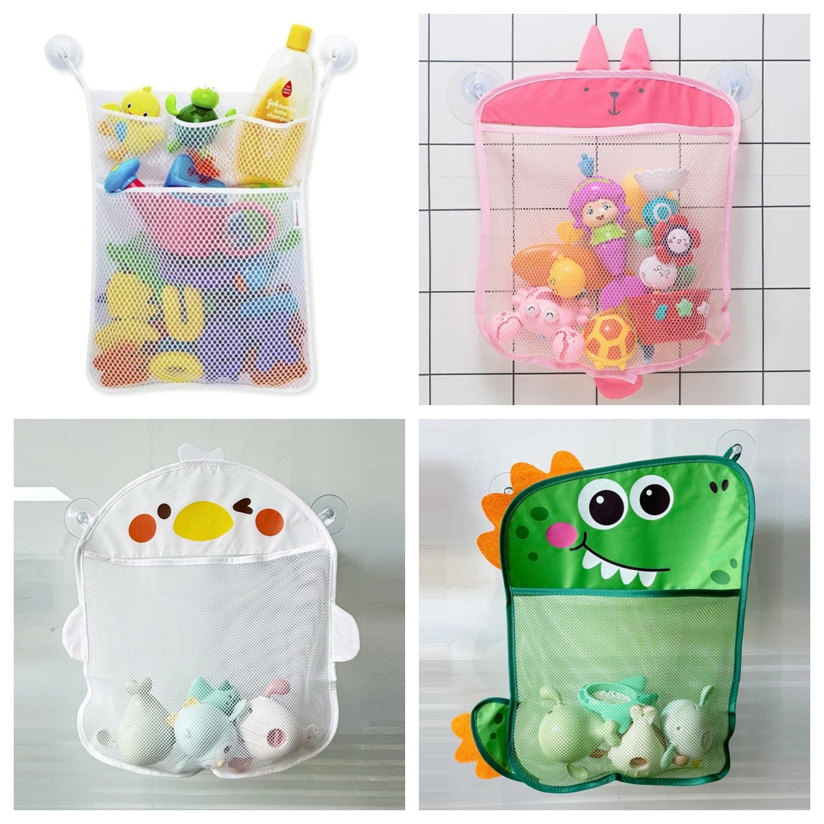 Kids Storage Toys - حقيبة شبكية لحمام الأطفال بأشكال حيوانات