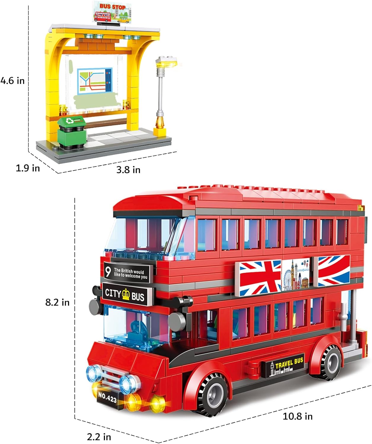 مجموعة بناء حافلة لندن ذات الط - مراجعة Kids Toys London وسعره