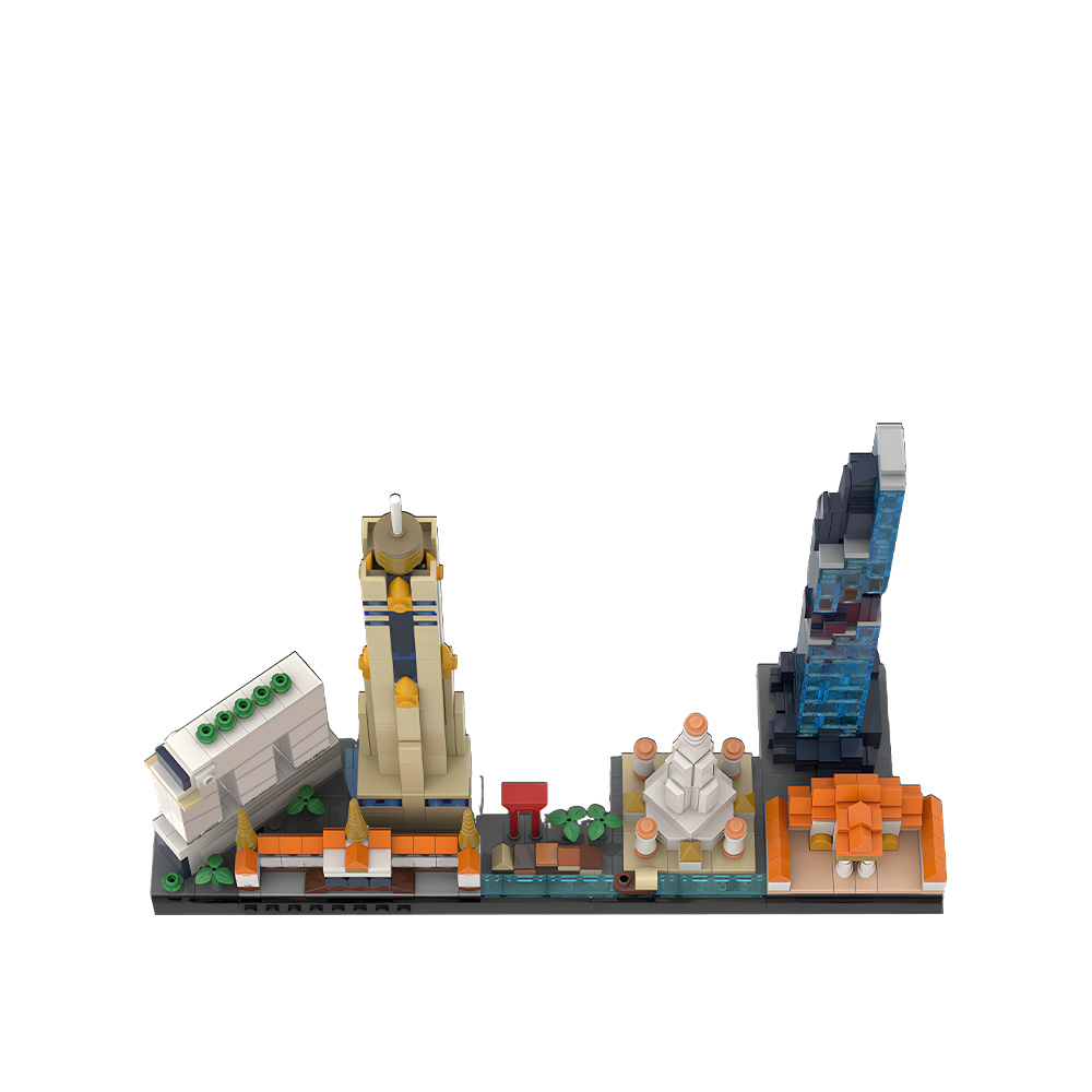 نموذج مكعبات بناء منظر بانكوك  - مراجعة Kids Toys Bangkok وسعره