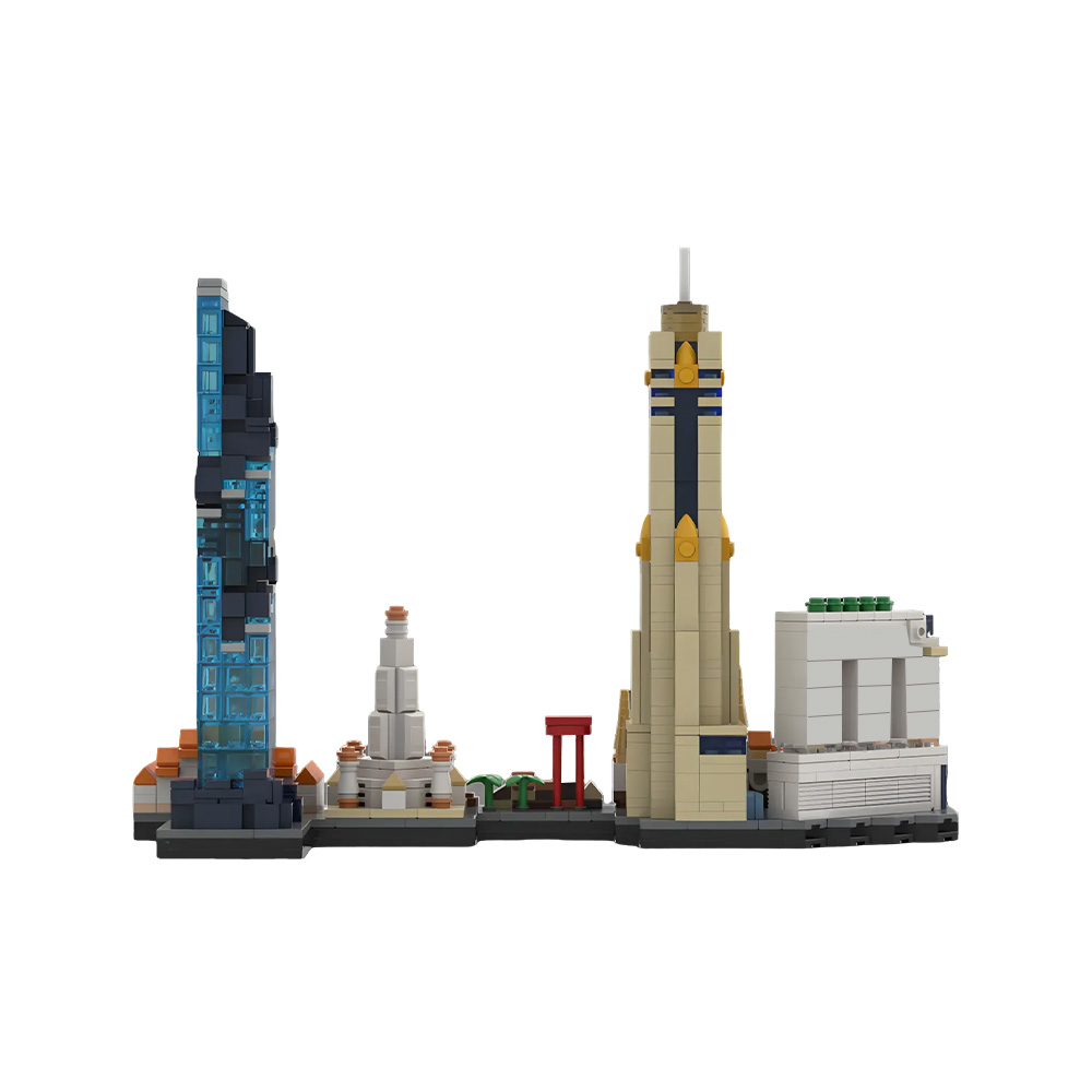 نموذج مكعبات بناء منظر بانكوك  - مراجعة Kids Toys Bangkok وسعره