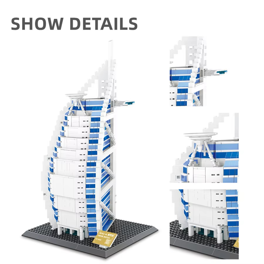 مجموعة بناء نموذج فندق برج الع - مراجعة Kids Toys Dubai وسعره